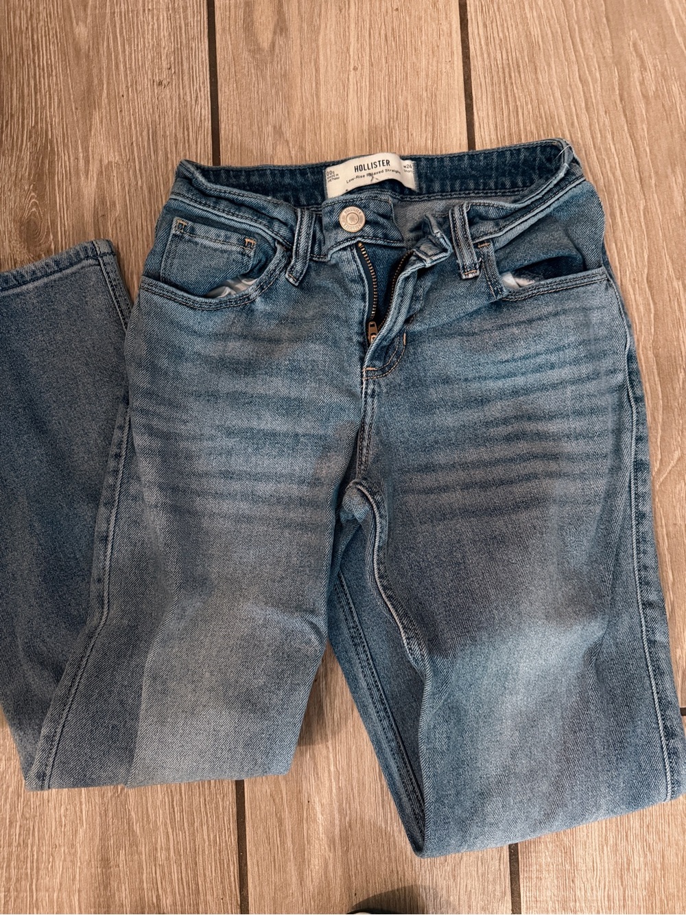 Hollister Women's Faded Light Blue Skinny Jeans